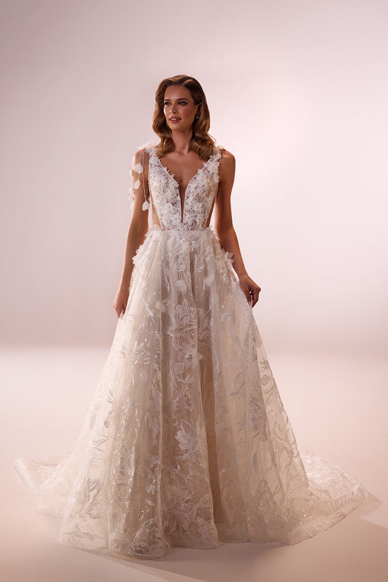 Abito da sposa glamour a trapezio Celia di DAMA Couture (foto principale)