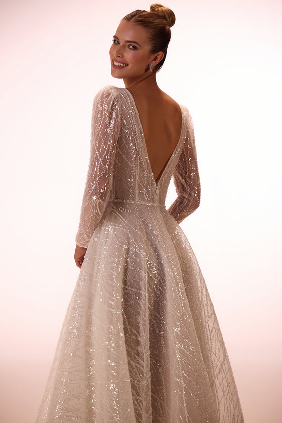 Abito da sposa glamour Galia di DAMA Couture (vista posteriore)