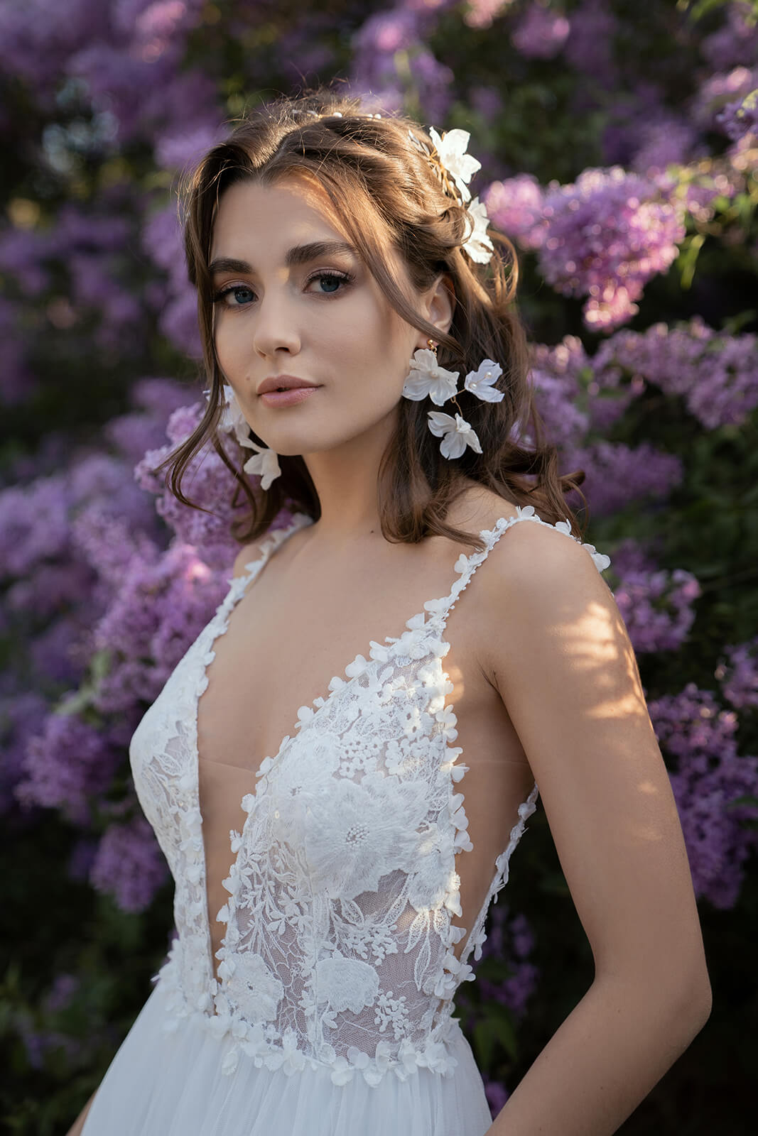 Rosaline – primo piano dell’abito da sposa.