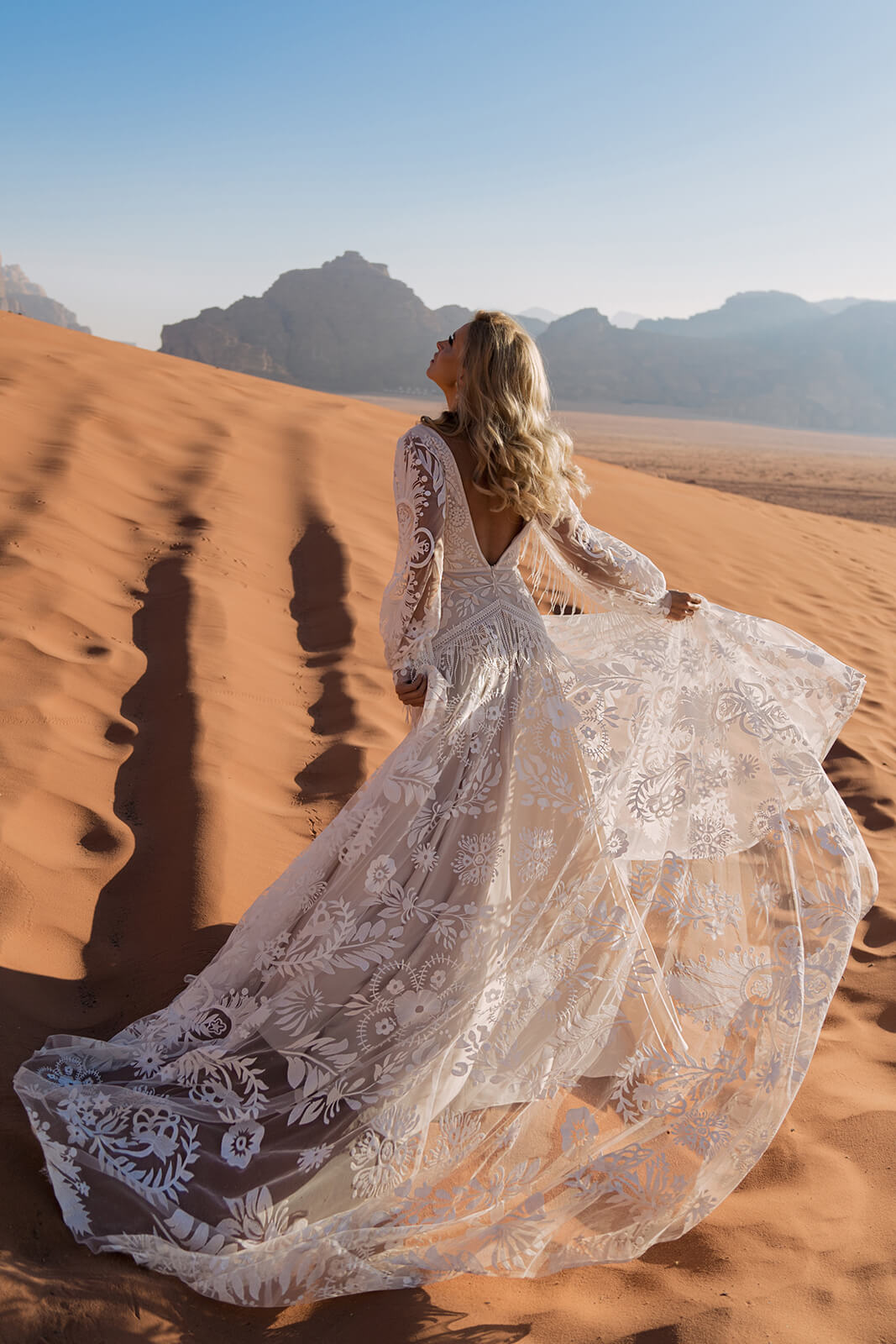Abito da sposa Onava – abito da sposa a trapezio con maniche lunghe, DAMA Couture.