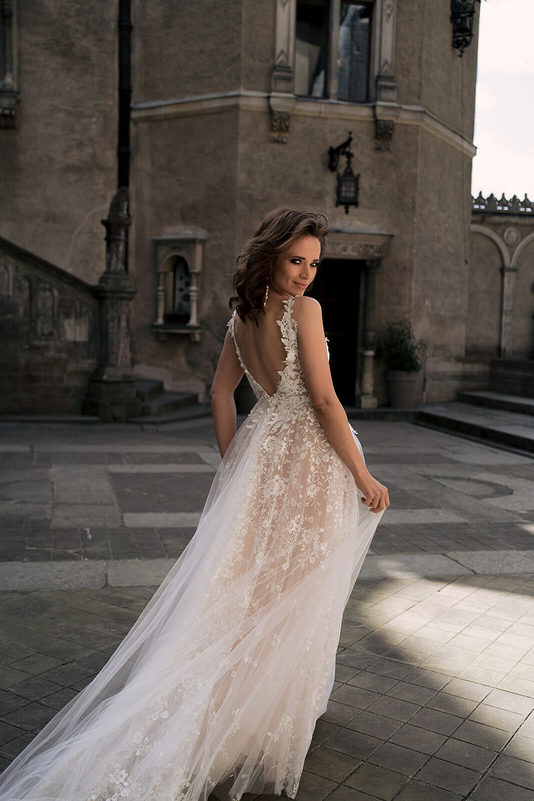 Gilly – abito da sposa DAMA Couture, vista frontale.