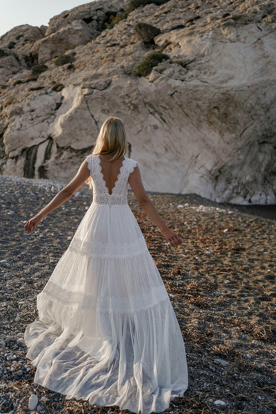 Abito da sposa Lidia – abito da sposa a trapezio, DAMA Couture.