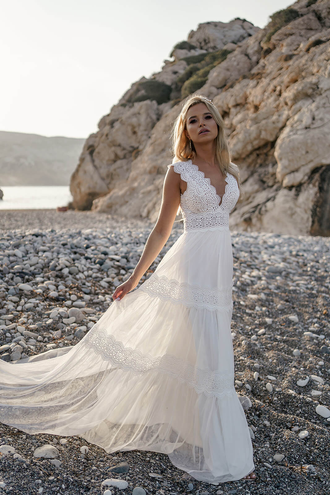 Abito da sposa Lidia – abito da sposa a trapezio DAMA Couture.