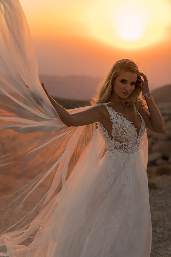 Abito da sposa Linda – abito da sposa a trapezio, DAMA Couture.