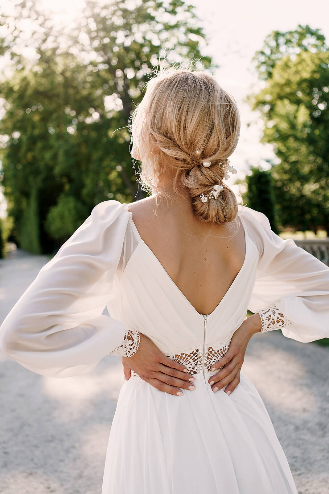 Safona – abito da sposa visto da dietro.