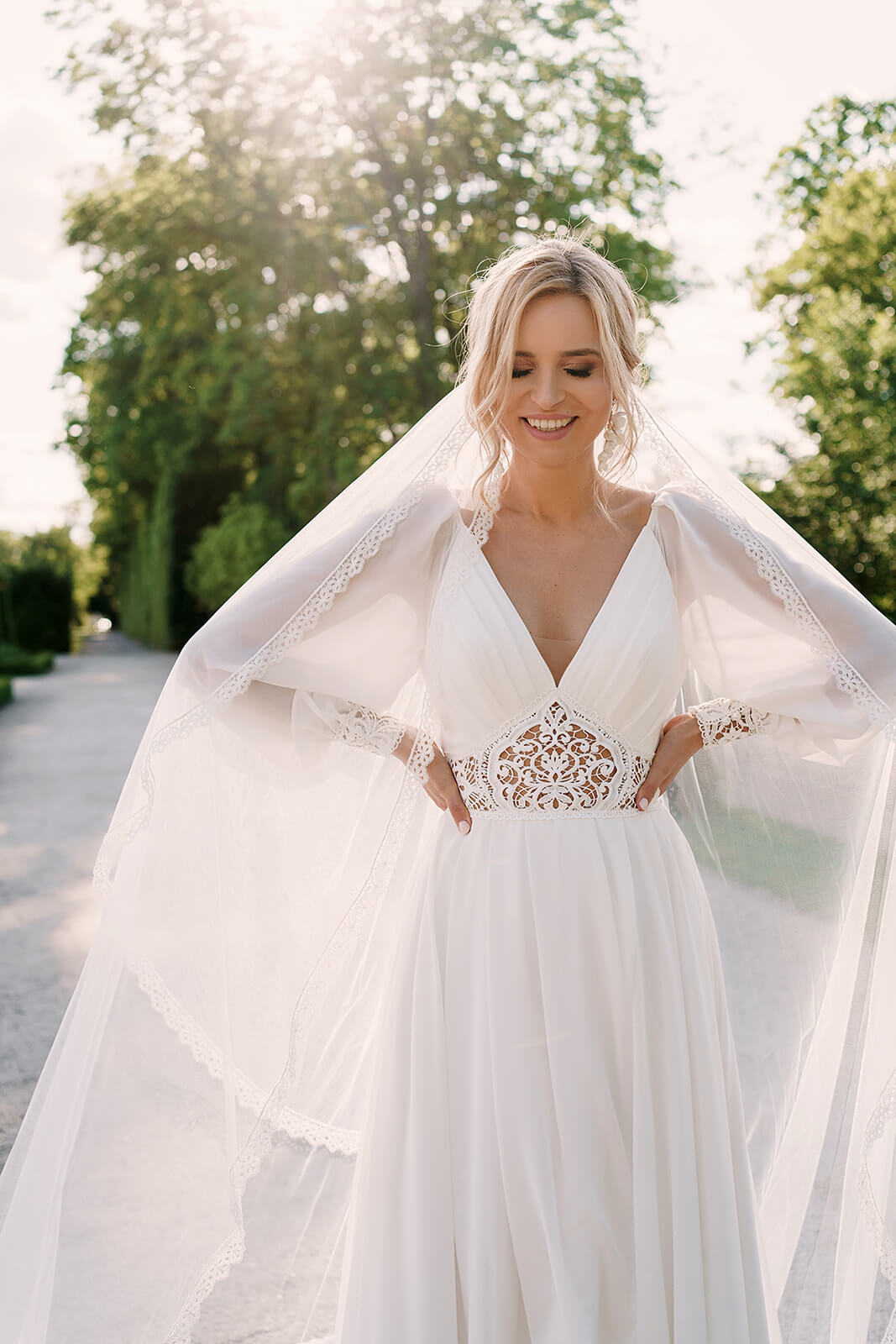 Safona – primo piano dell’abito da sposa.