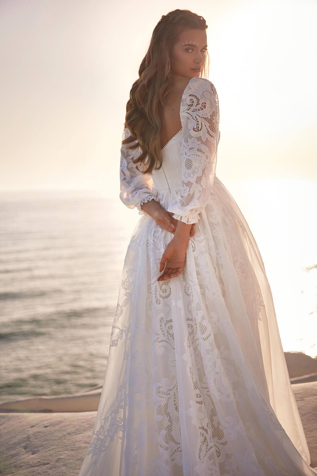 Abito da sposa Rania – abito da sposa a trapezio DAMA Couture.