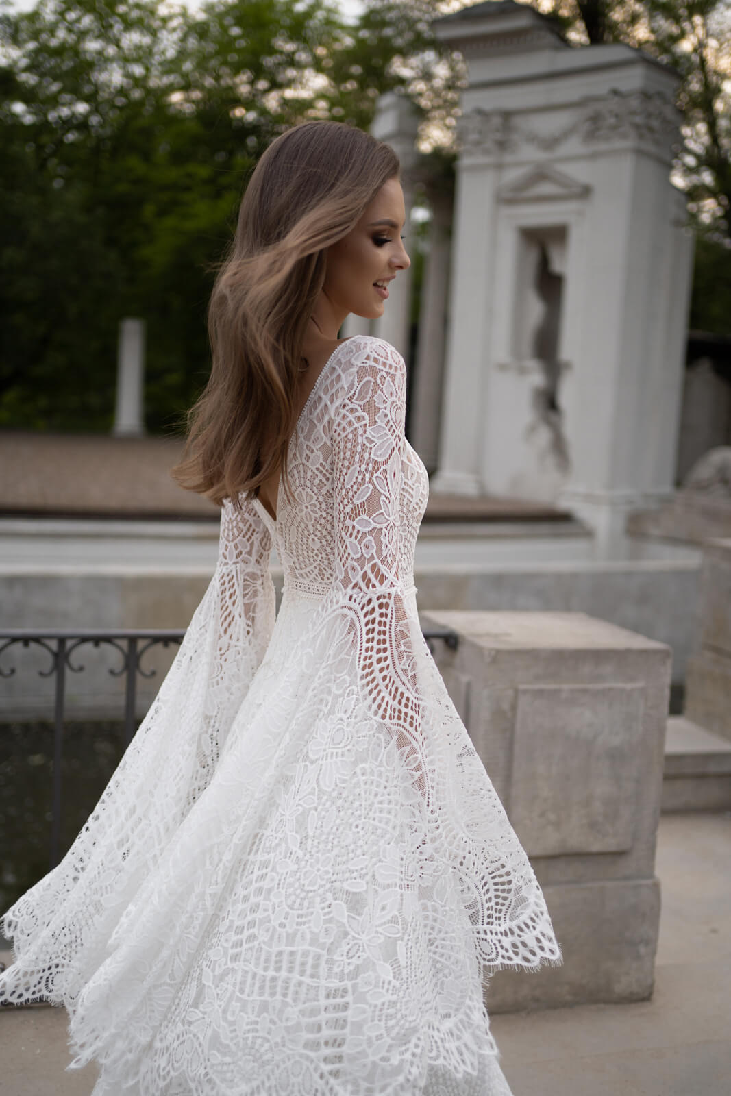 Abito da sposa Lea – abito da sposa a trapezio con maniche lunghe, DAMA Couture.