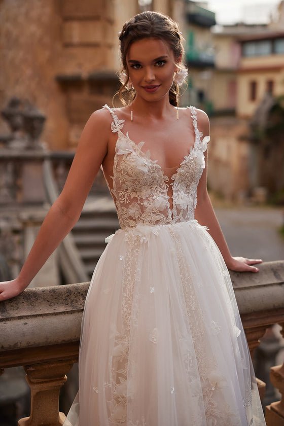 Abito da sposa Sandi – abito da sposa a trapezio, DAMA Couture.