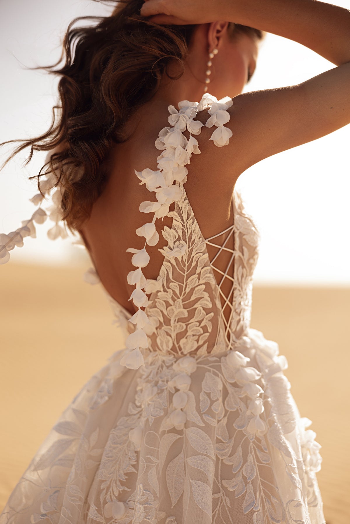 Wisteria – dettaglio dell’abito da sposa.